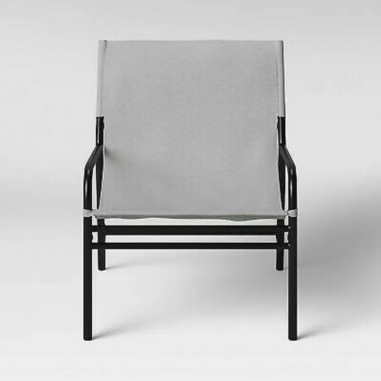 Sling Accent Lounge Chair Gray - Room Essentials - new