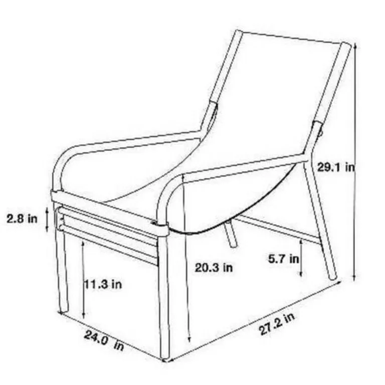 Sling Accent Lounge Chair Gray - Room Essentials - new
