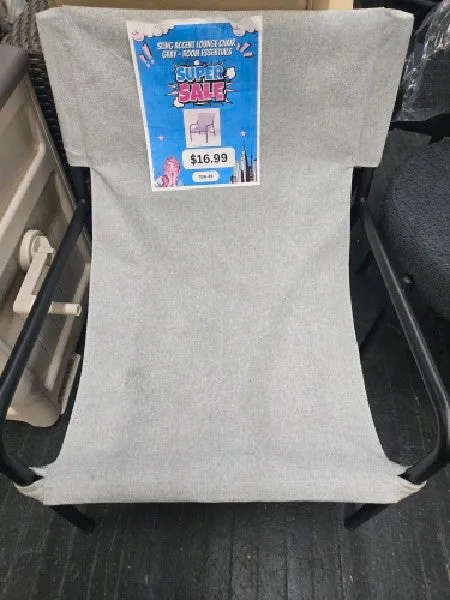 Sling Accent Lounge Chair Gray - Room Essentials - new