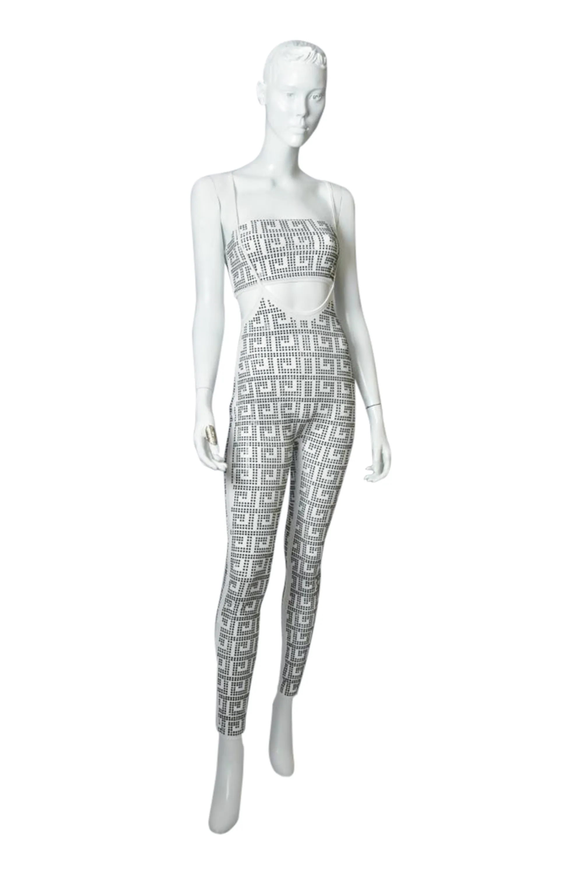 Sling & Ting Rhinestone Bodycon Bandeau Jumpsuit