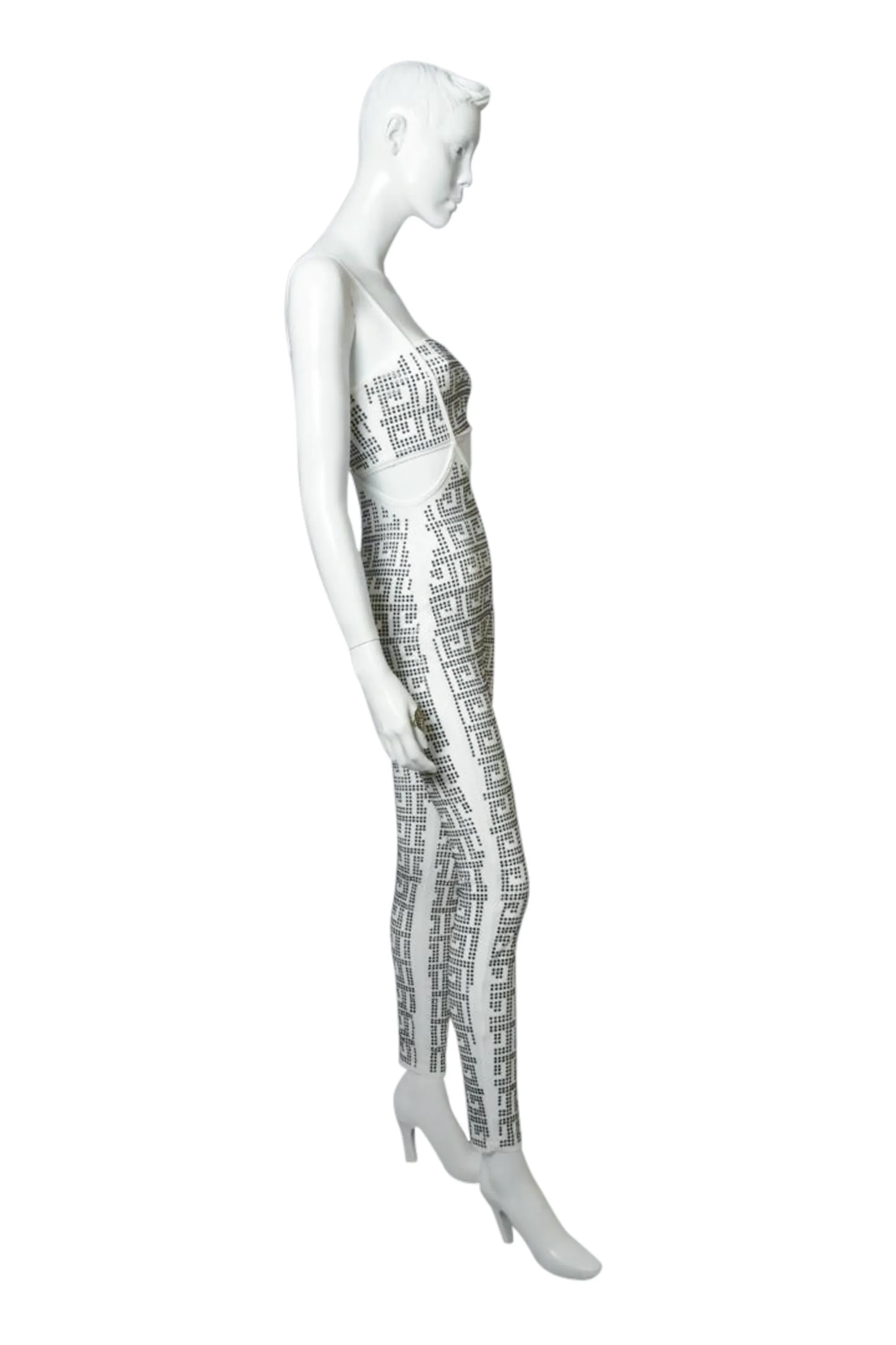 Sling & Ting Rhinestone Bodycon Bandeau Jumpsuit