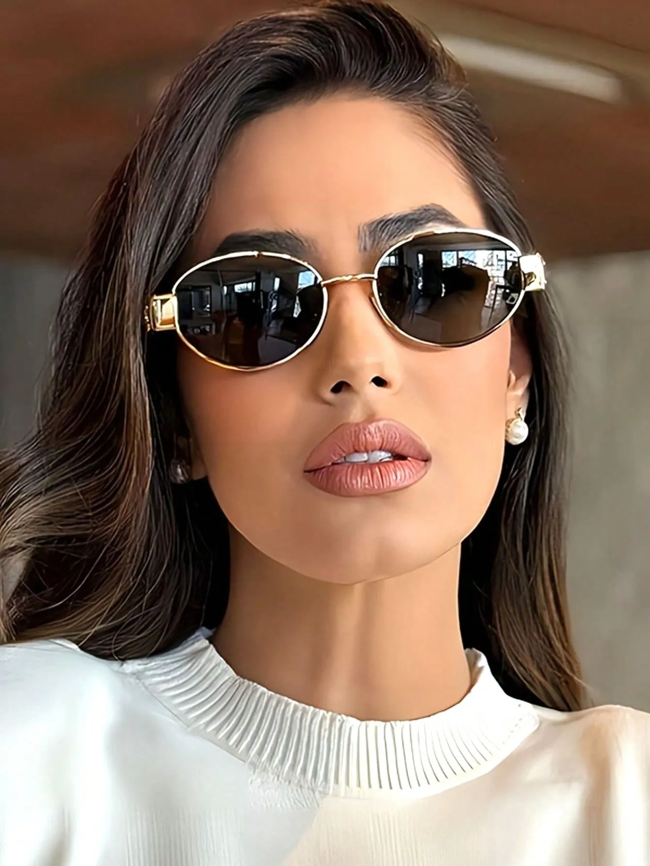 Small Metal Frame Oval Sunglasses- FD ⚡