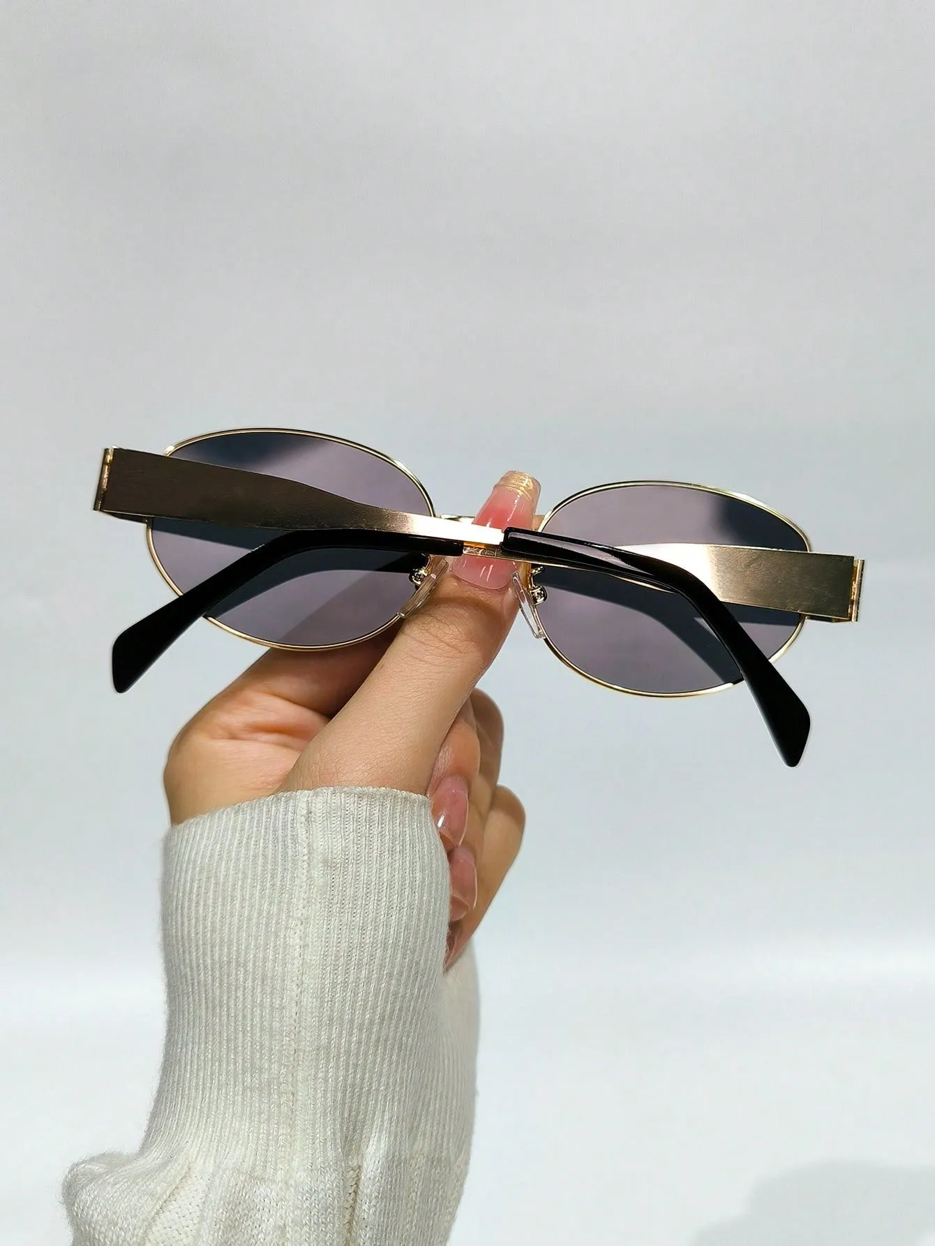 Small Metal Frame Oval Sunglasses- FD ⚡