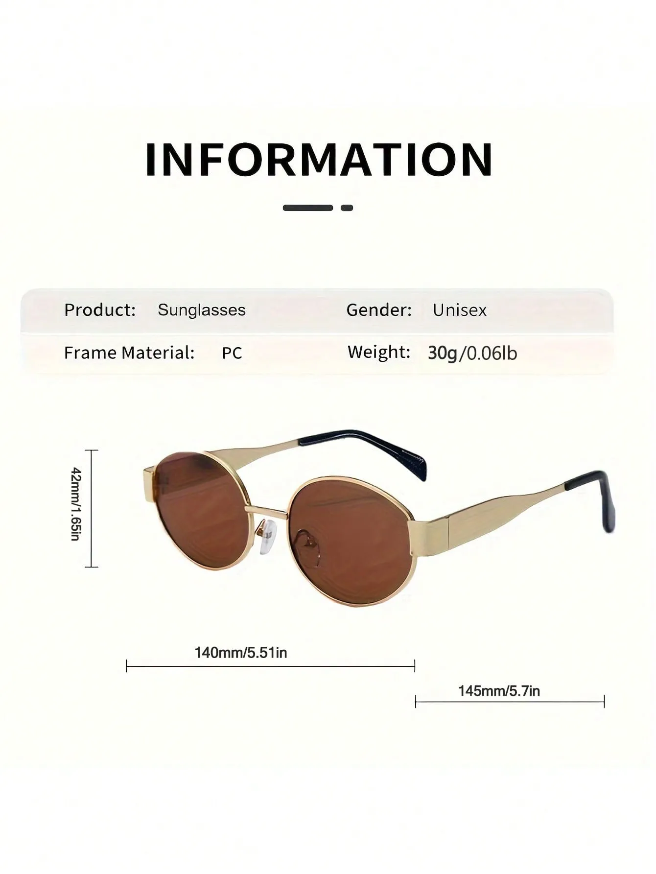 Small Metal Frame Oval Sunglasses- FD ⚡