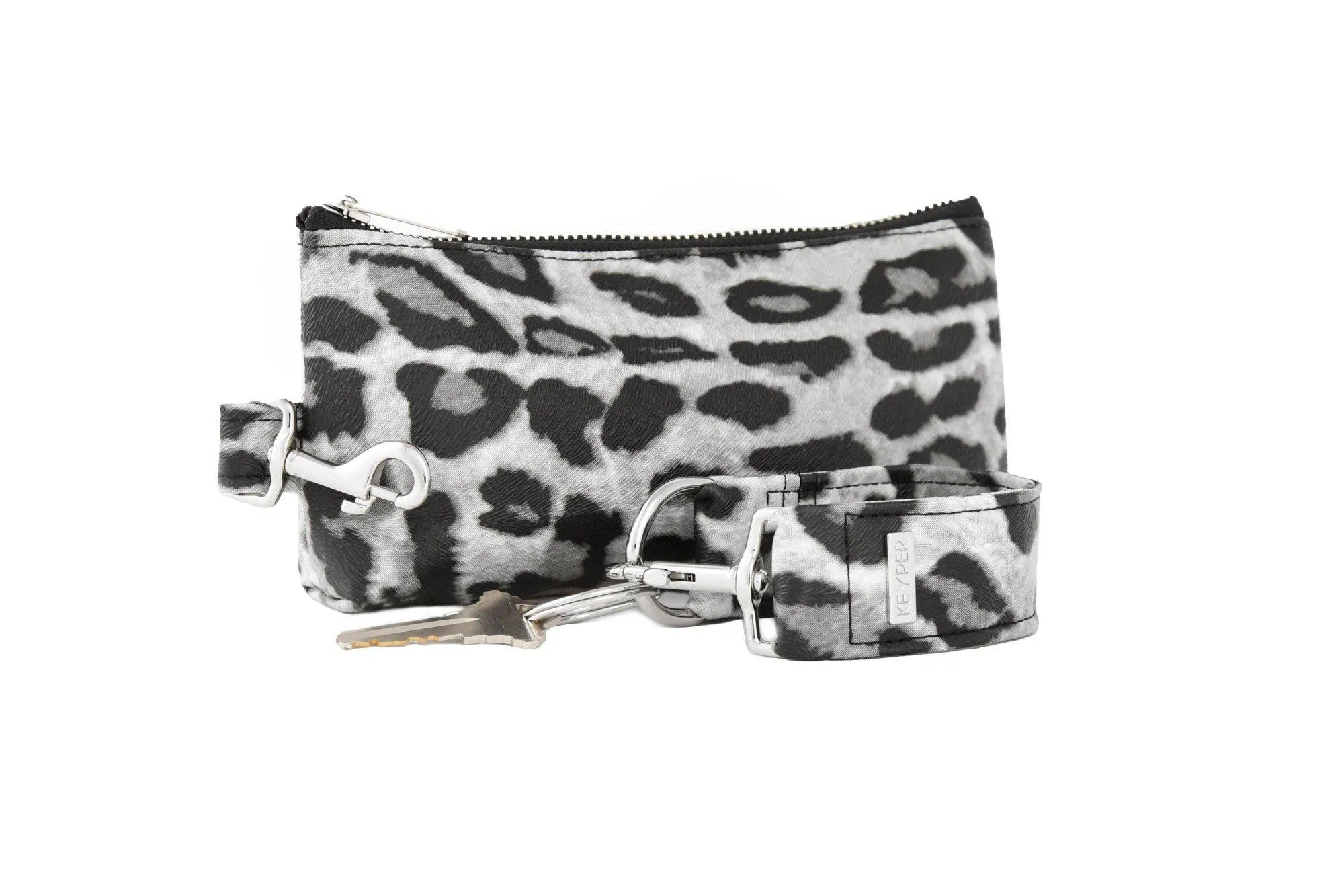 Snow Leopard Vegan Leather 2-PIECE WRISTLET SET