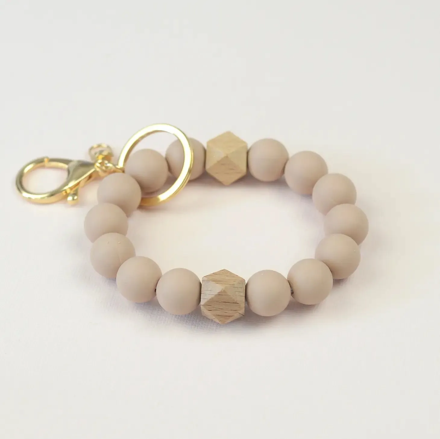 Solid Neutrals Silicone Keyring