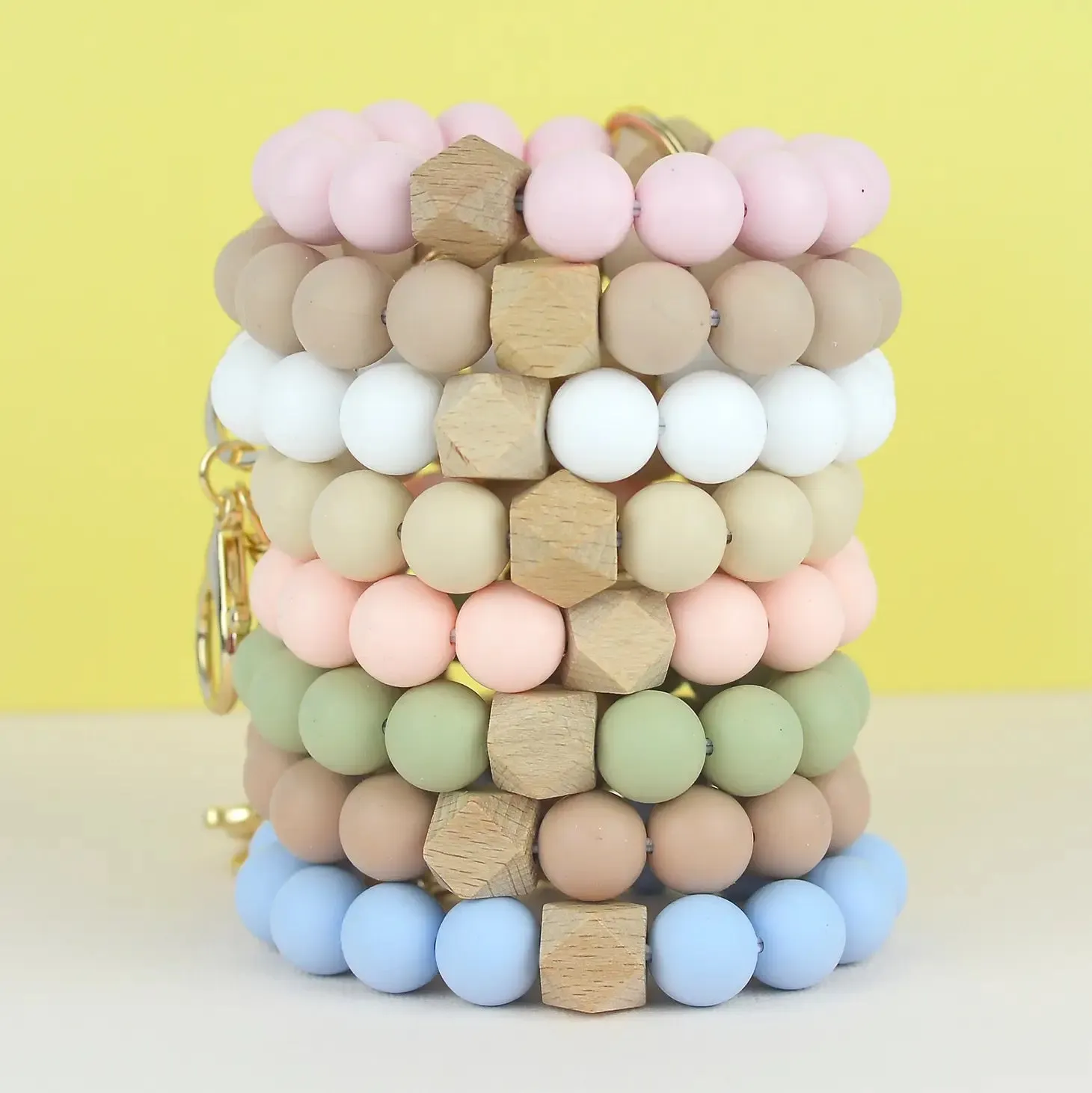 Solid Neutrals Silicone Keyring