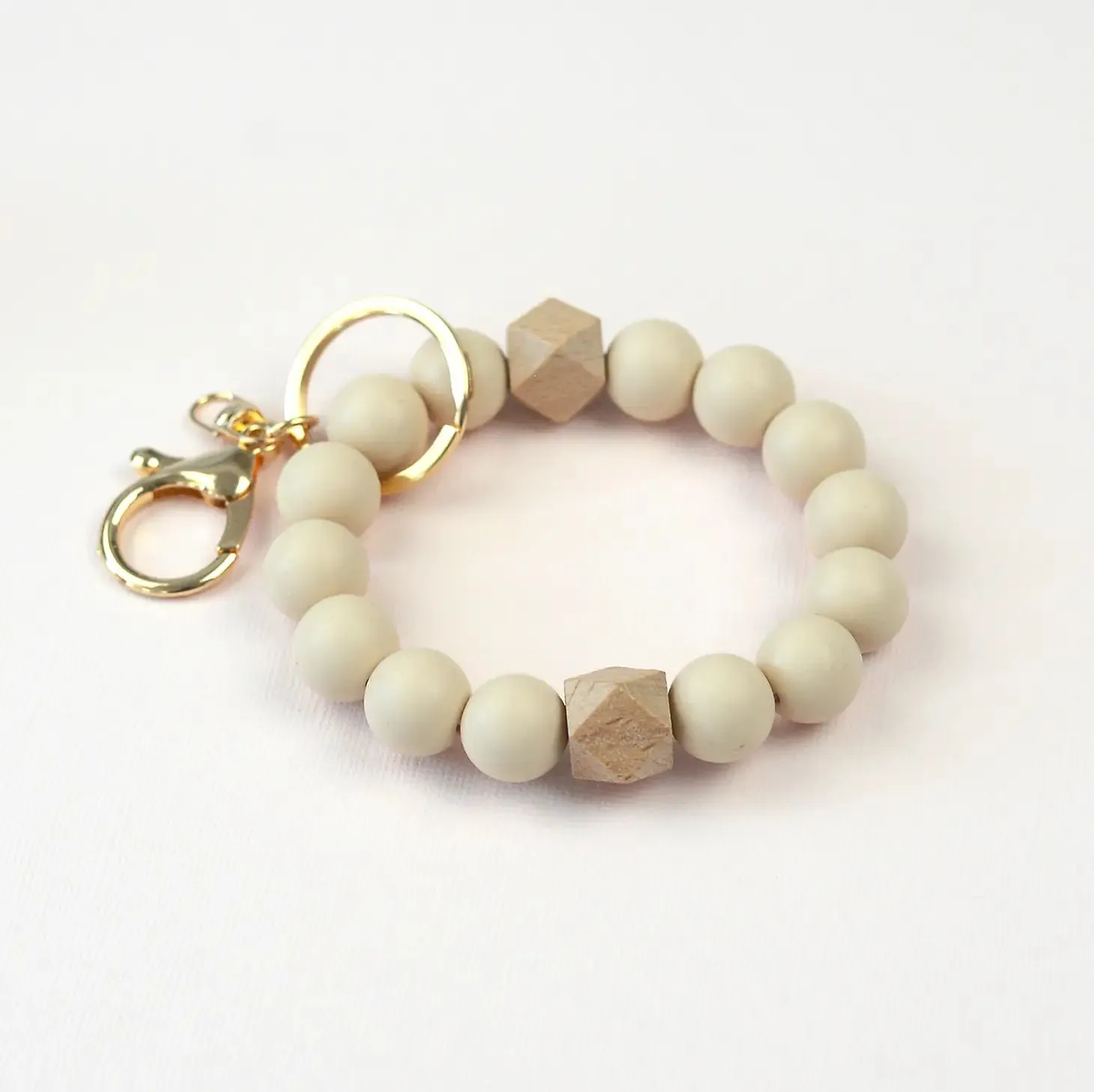 Solid Neutrals Silicone Keyring