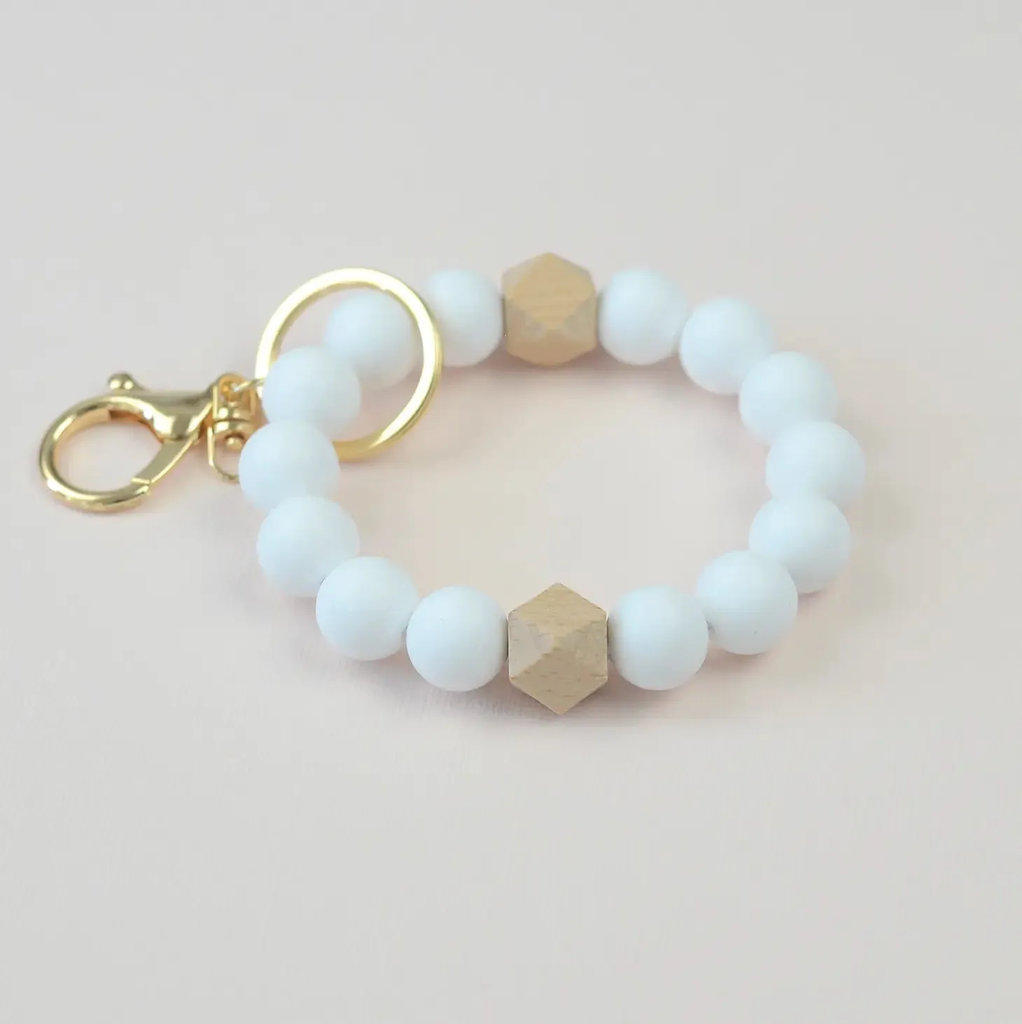 Solid Neutrals Silicone Keyring