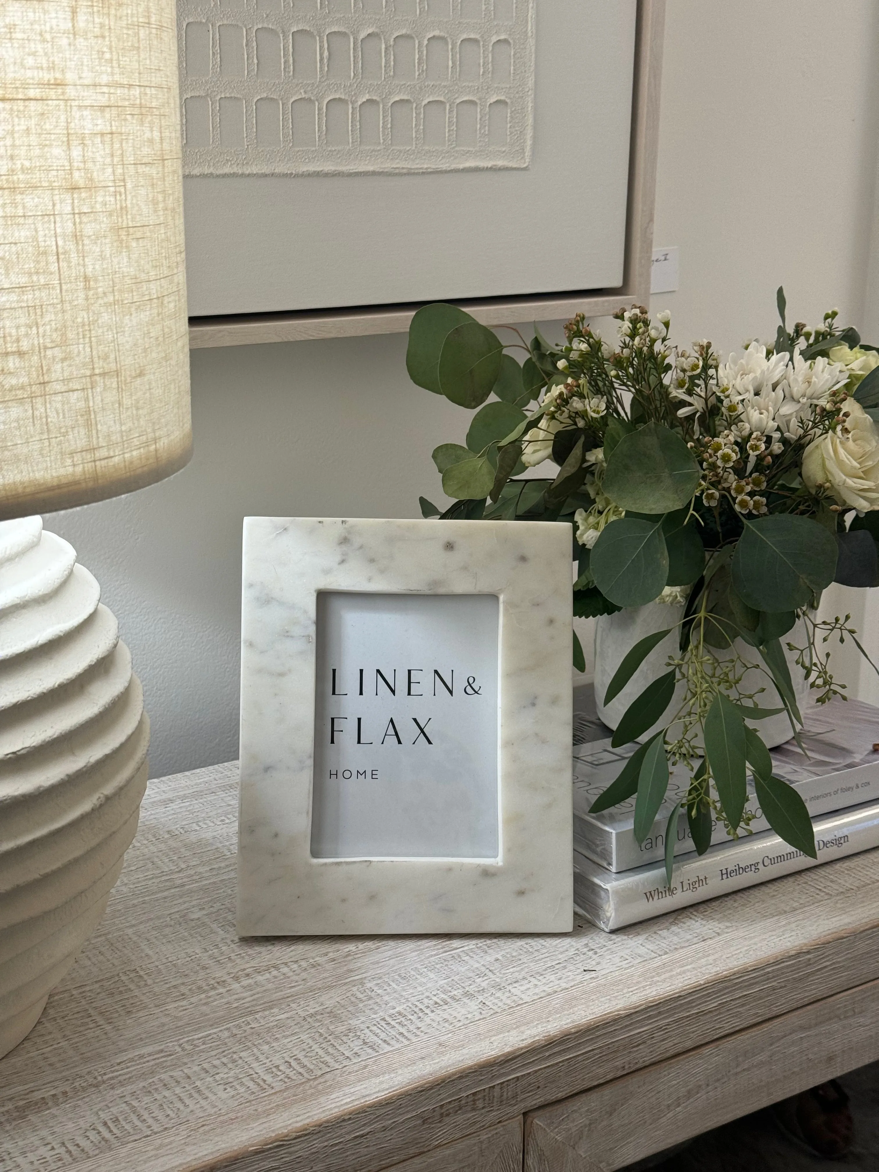 Solid White Marble Frame