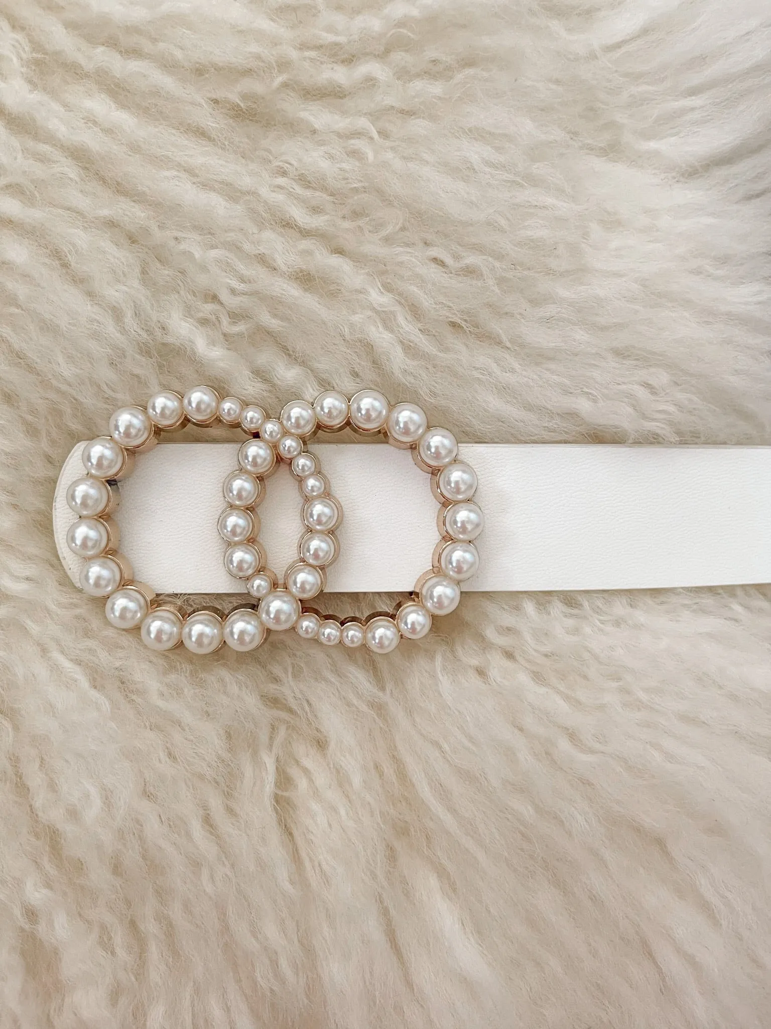 Sophia belt in Rose, White, & Nude