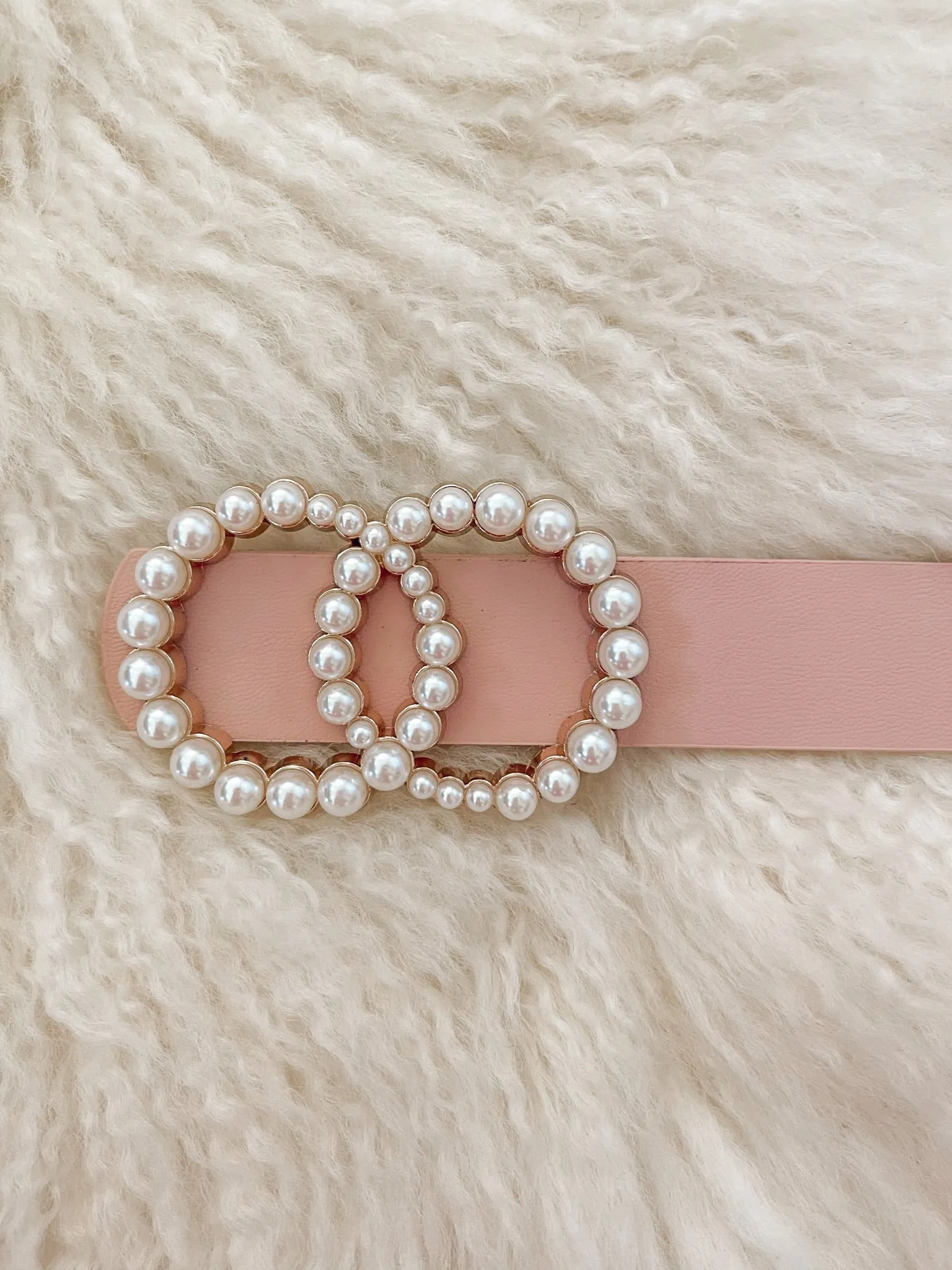Sophia belt in Rose, White, & Nude