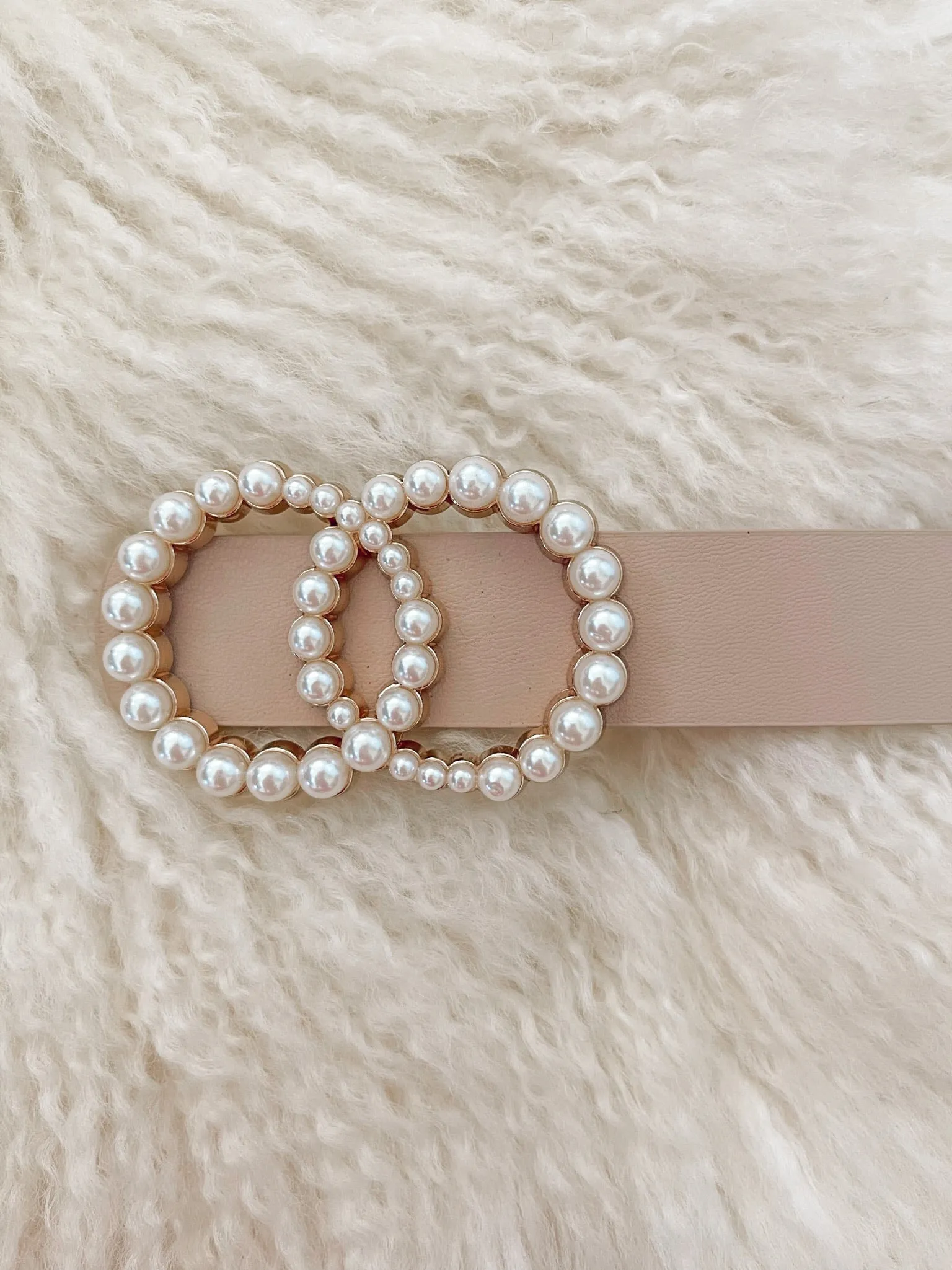 Sophia belt in Rose, White, & Nude
