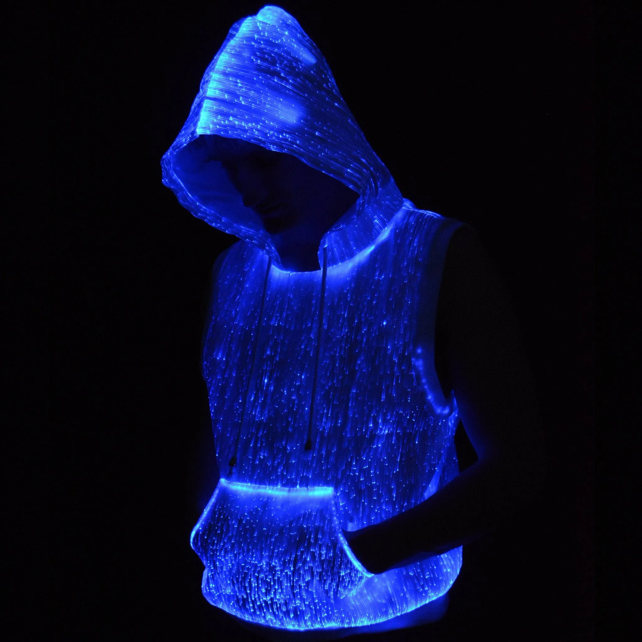 Sound Activated Sleeveless Hoodie - Bluetooth