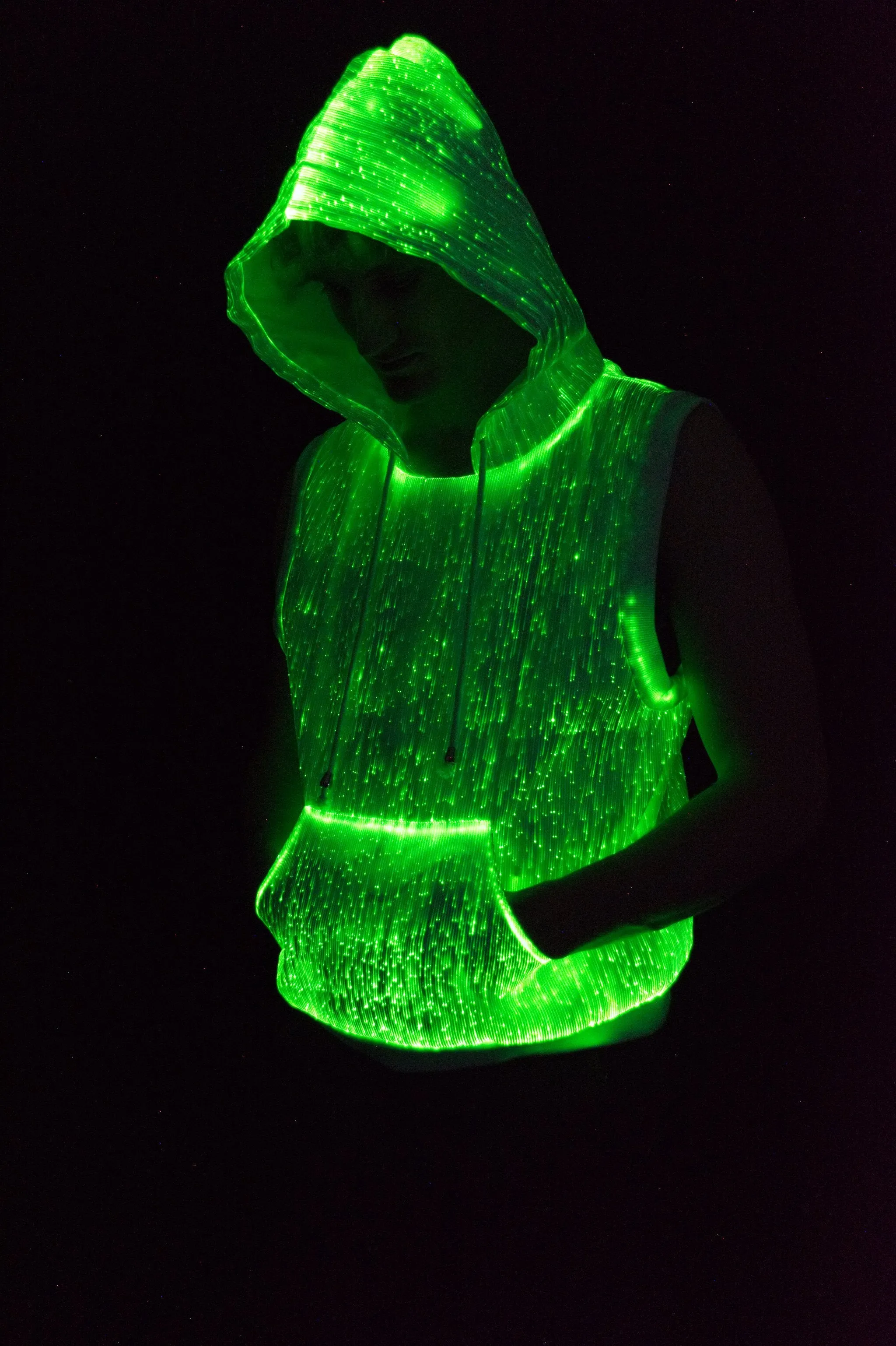 Sound Activated Sleeveless Hoodie - Bluetooth