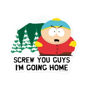 South Park Cartman Screw You Guys Die Cut Sticker