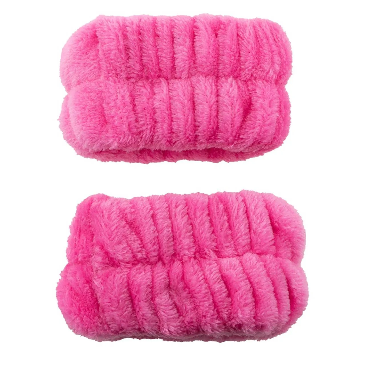 Spa Headband and Wristlet Set Hot Pink