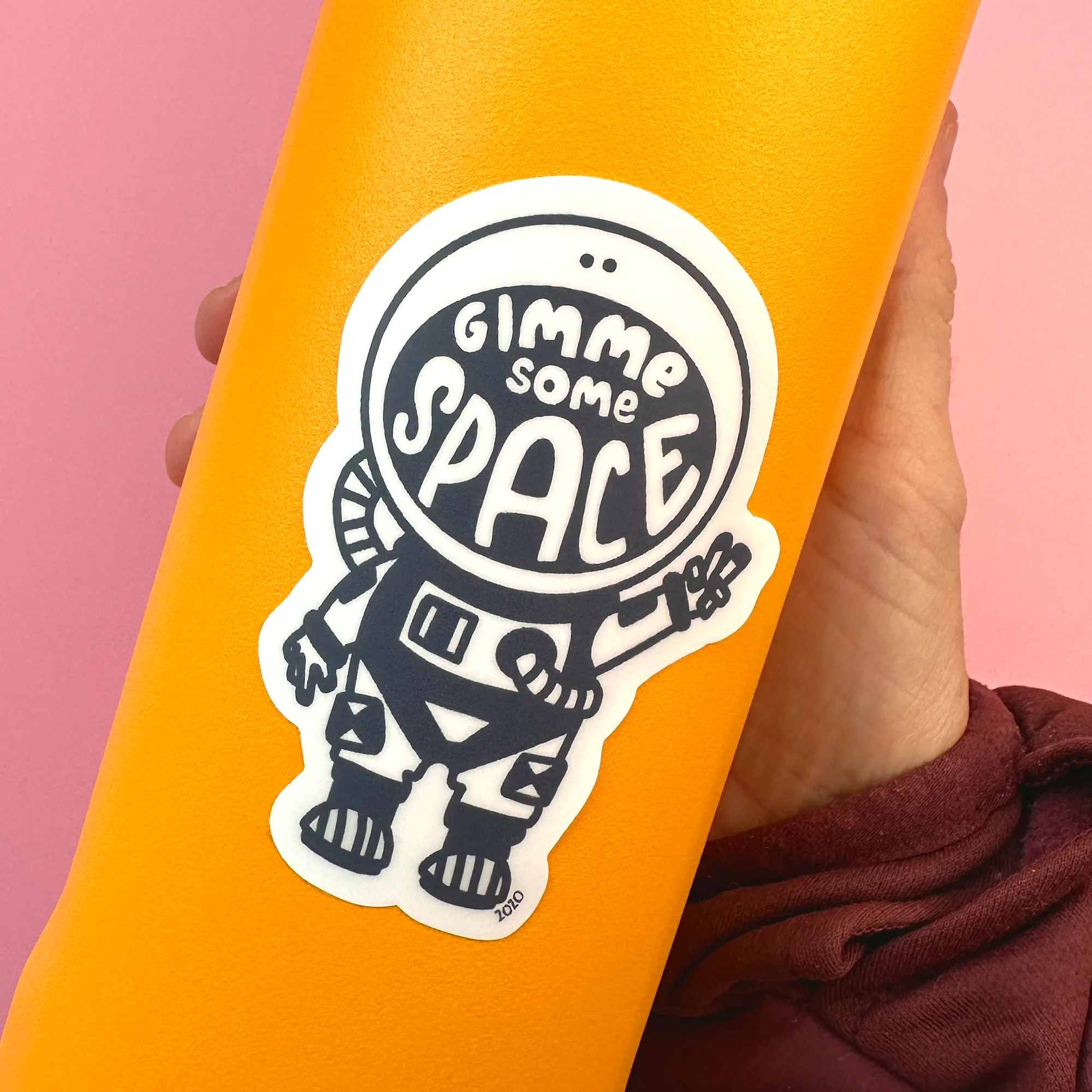 Spaceman Astronaut Give Me Some Space Vinyl Sticker