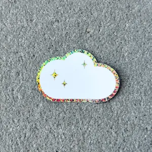 Sparkle Cloud Glitter PNW 3” Sticker / Decal