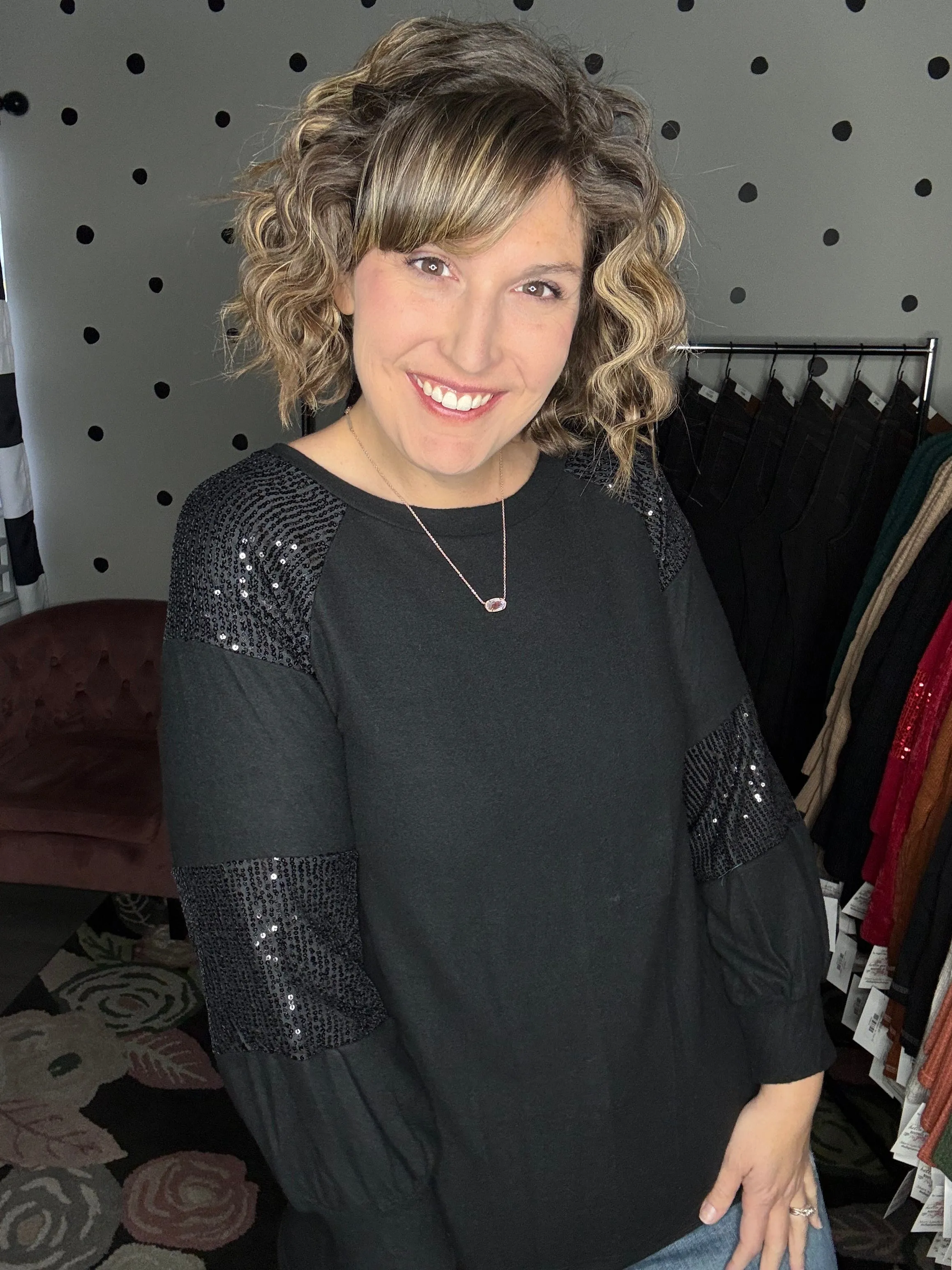 Sparkly Black Sweater