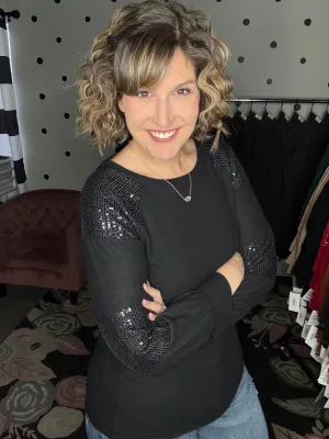 Sparkly Black Sweater