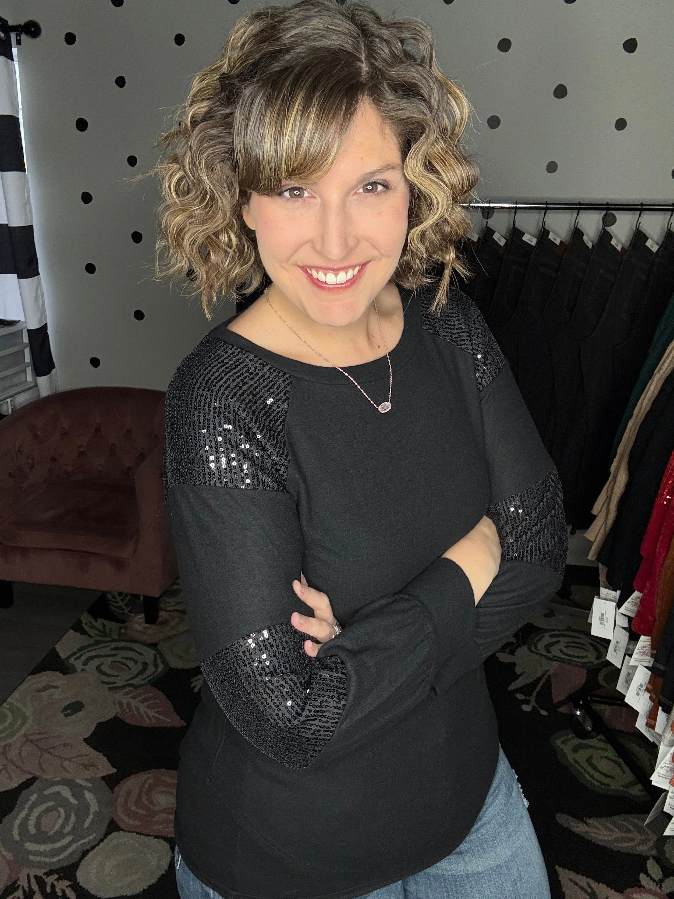 Sparkly Black Sweater