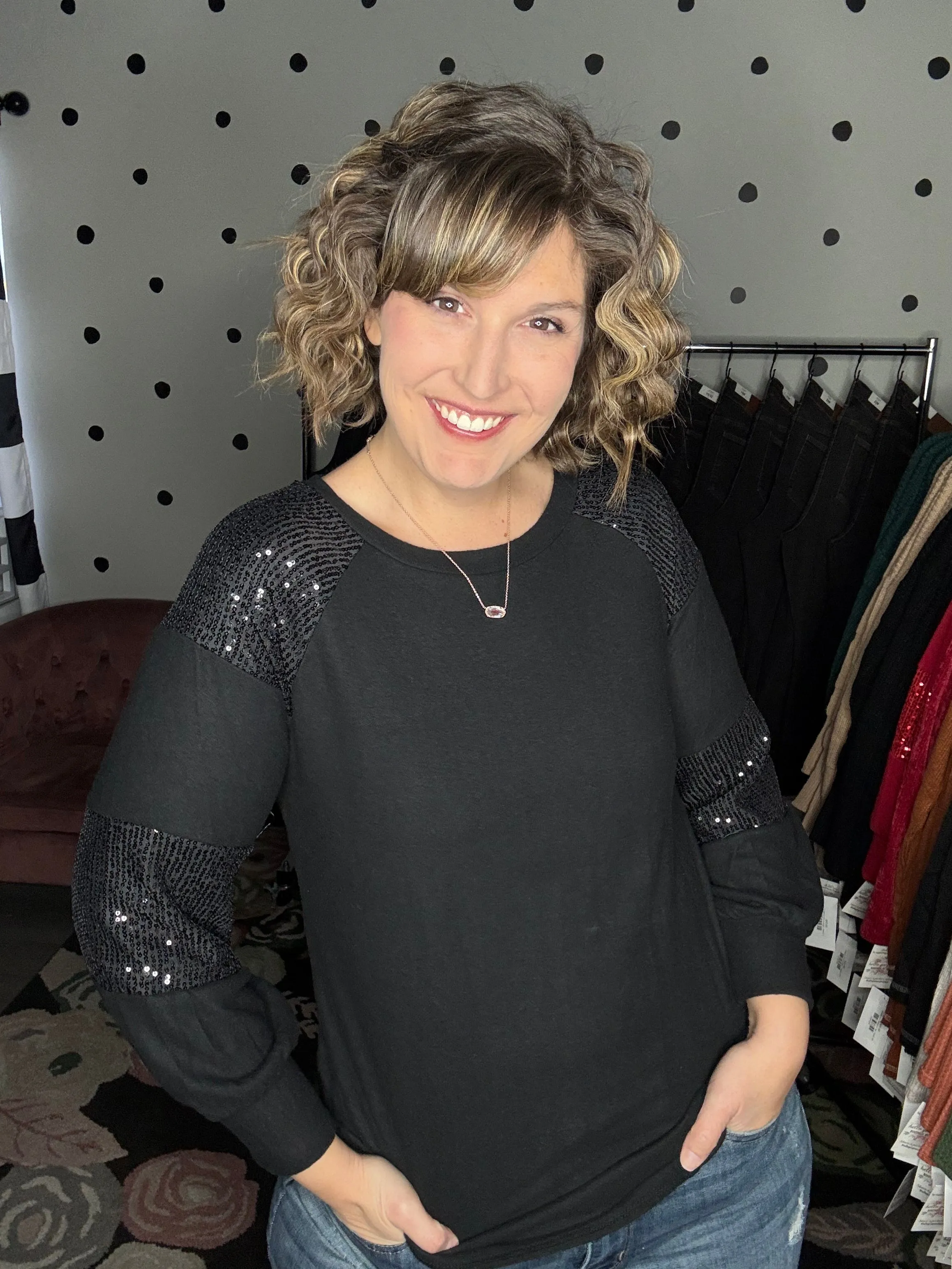 Sparkly Black Sweater