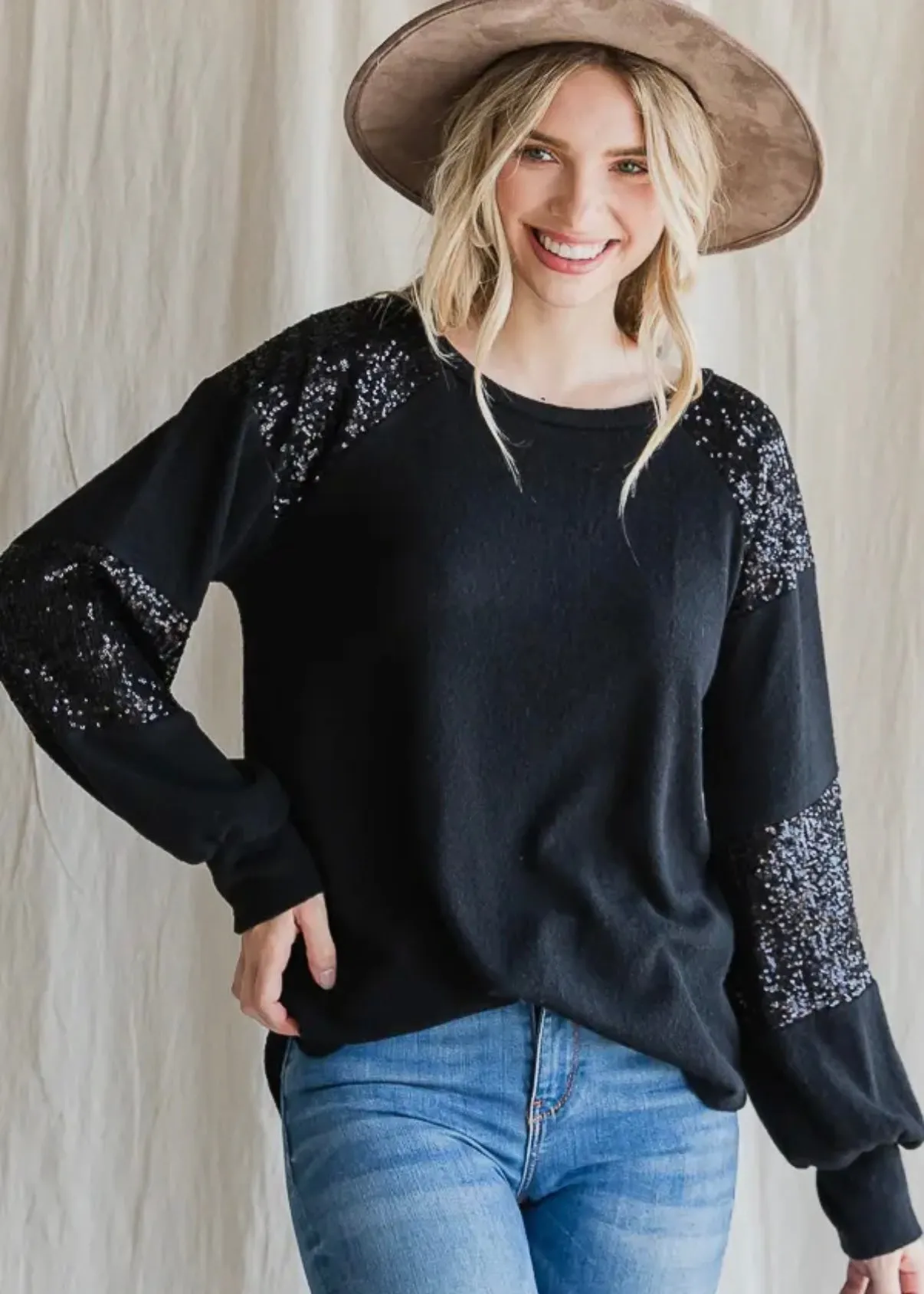 Sparkly Black Sweater