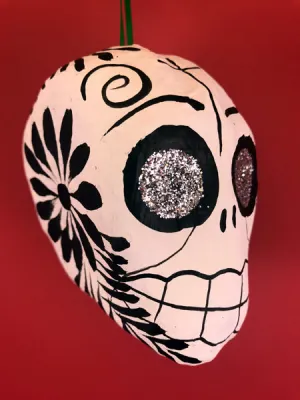 Sparkly Calavera Ornament