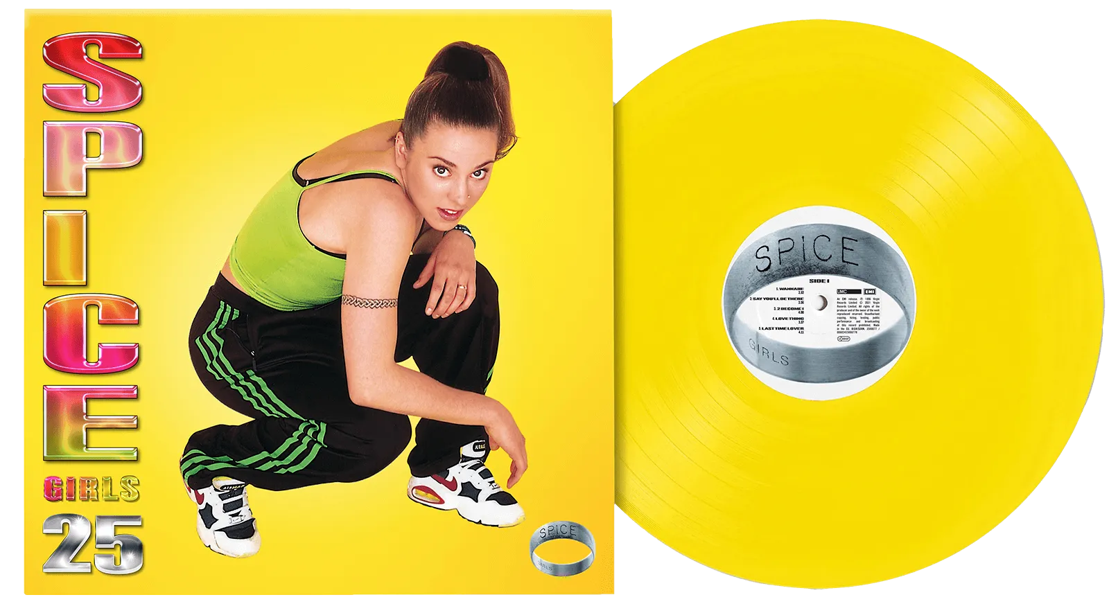 Spice Girls : Spice - 25th Anniversary (‘Sporty’ Yellow Coloured)