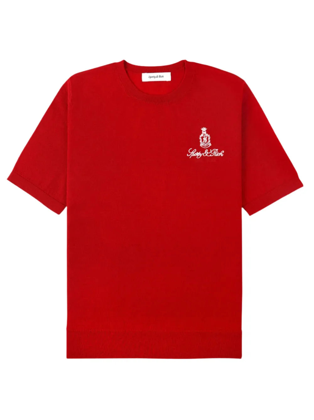 Sporty & Rich Vendome Merino Sweater in Ruby