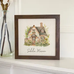 Spring Cottage - Custom Framed Sign