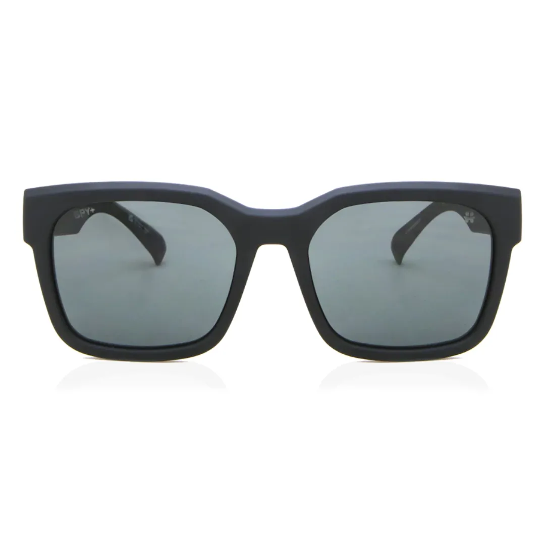 Spy Dessa Sunglasses -  Soft Matte Black - Happy Gray Green