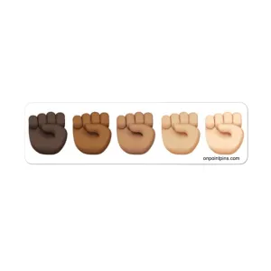 Stand Together Raised Fists Emoji Die Cut Vinyl Sticker | Black Lives Matter Charity Fundraiser