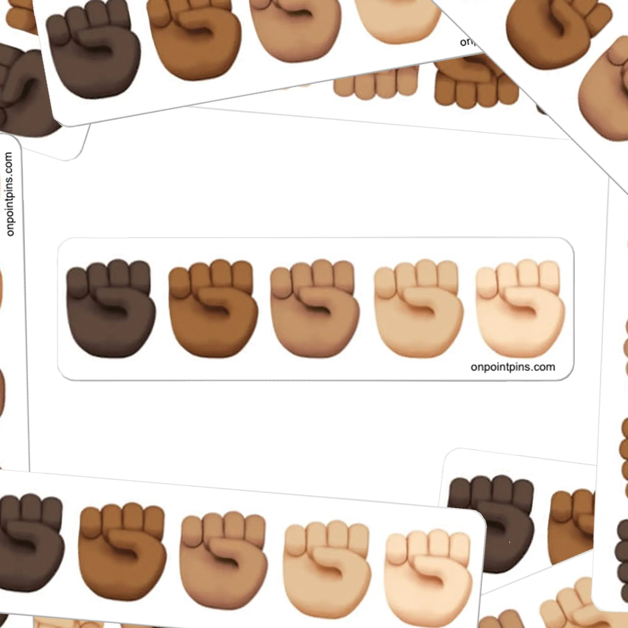 Stand Together Raised Fists Emoji Die Cut Vinyl Sticker | Black Lives Matter Charity Fundraiser