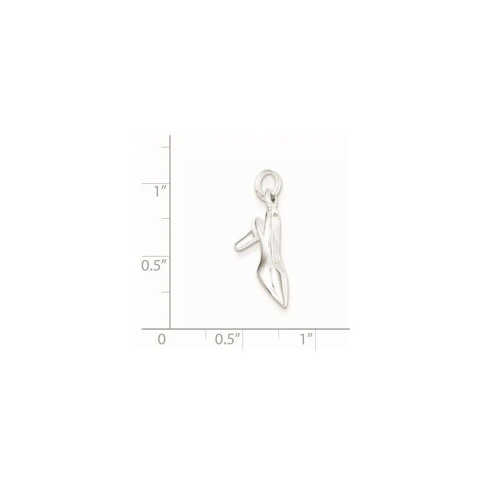 Sterling Silver Sling Back Heel Charm