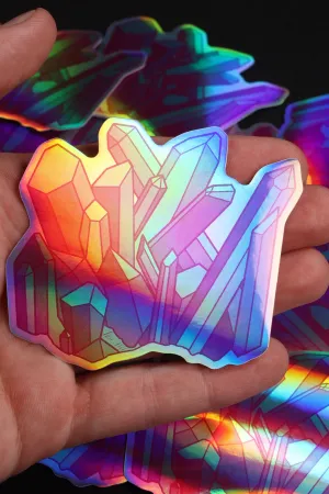 Sticker - Holographic Crystal Cluster