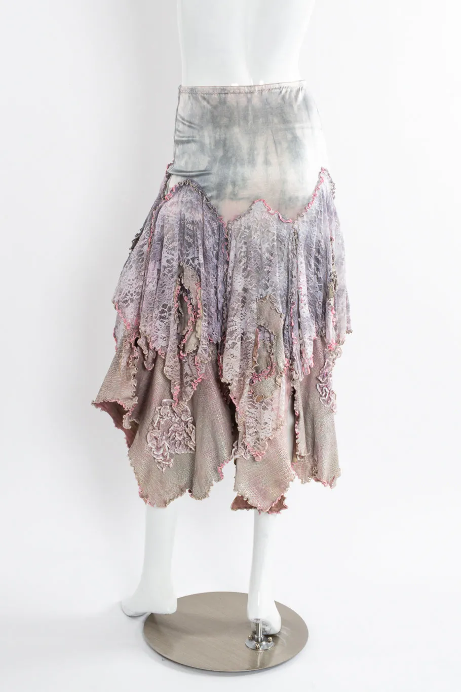 Suede Lace Lettuce Hem 3-Piece Set