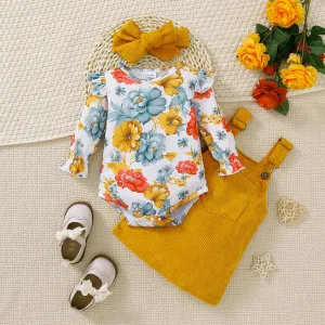Summer Casual Sling dress With Long Sleeved Floral Top