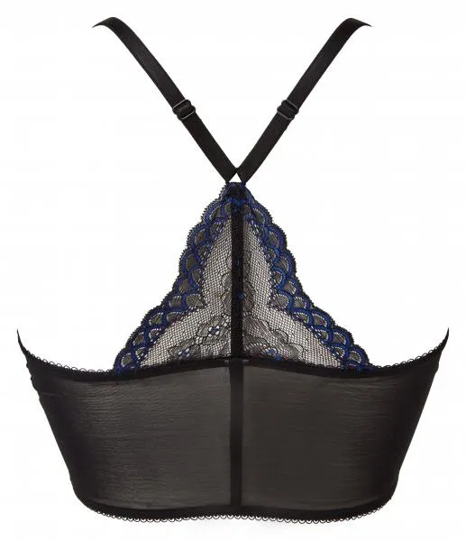 Superboost Lace Deep V Bralet - Black/Electric -