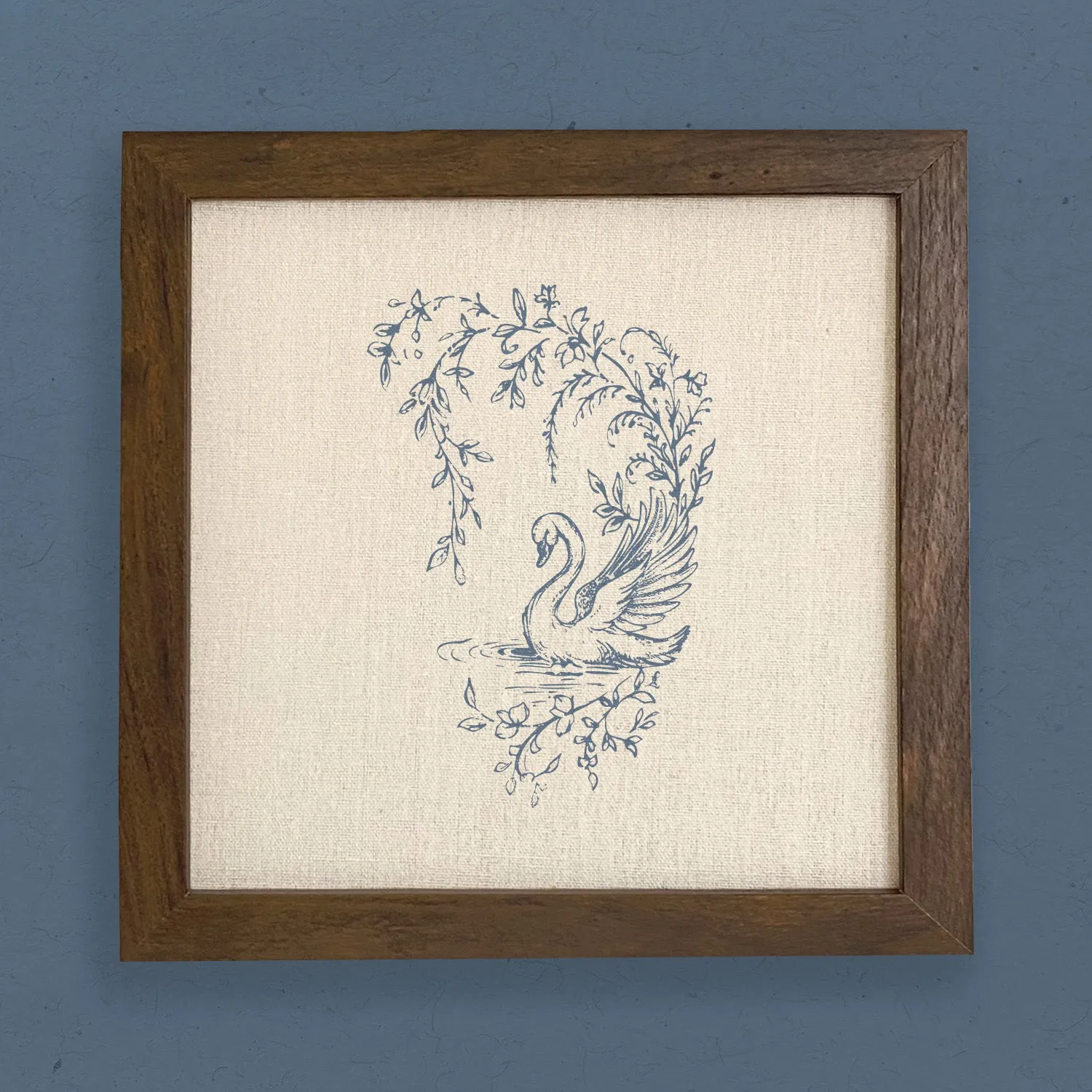 Swan Toile - Spring Framed Sign