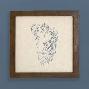Swan Toile - Spring Framed Sign