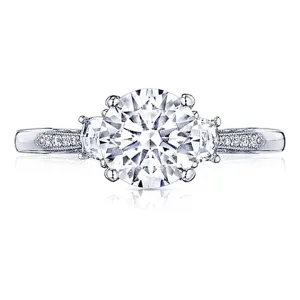 Tacori Three Stone Diamond Engagement Ring