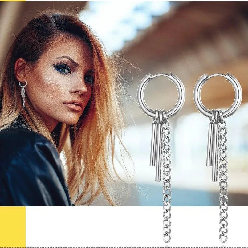 Tassel Chain Earrings Men or Women