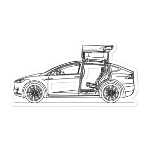 Tesla Model X Outline Sticker