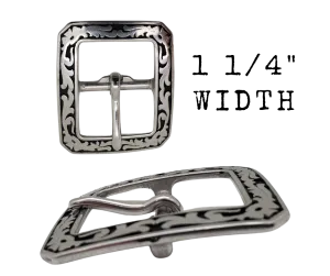 The Bandera Stainless 1 1/4"- 1 1/2" Steel Buckle