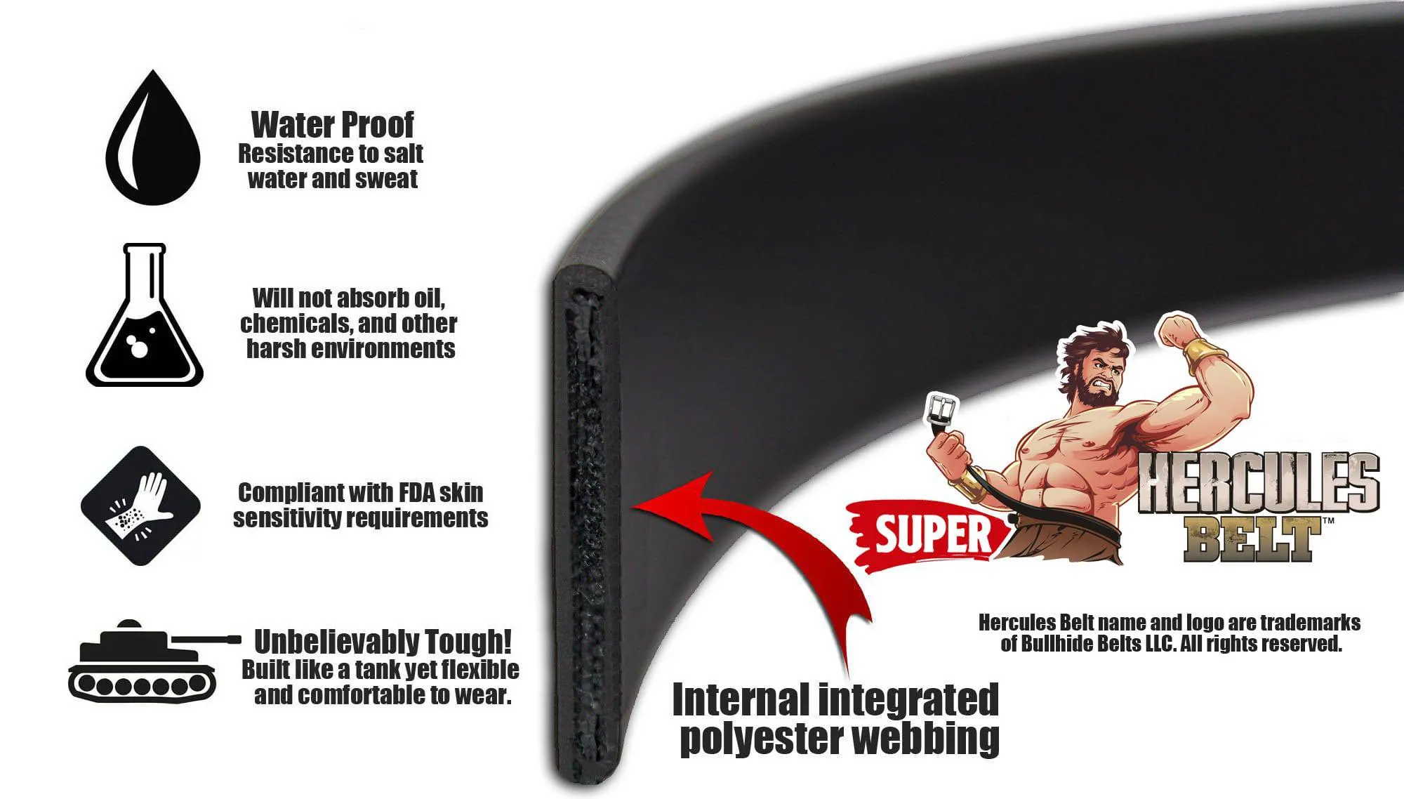The Hercules Belt™ -  Brown Max Thick With Gunmetal Buckle 1.50" (H550BR)