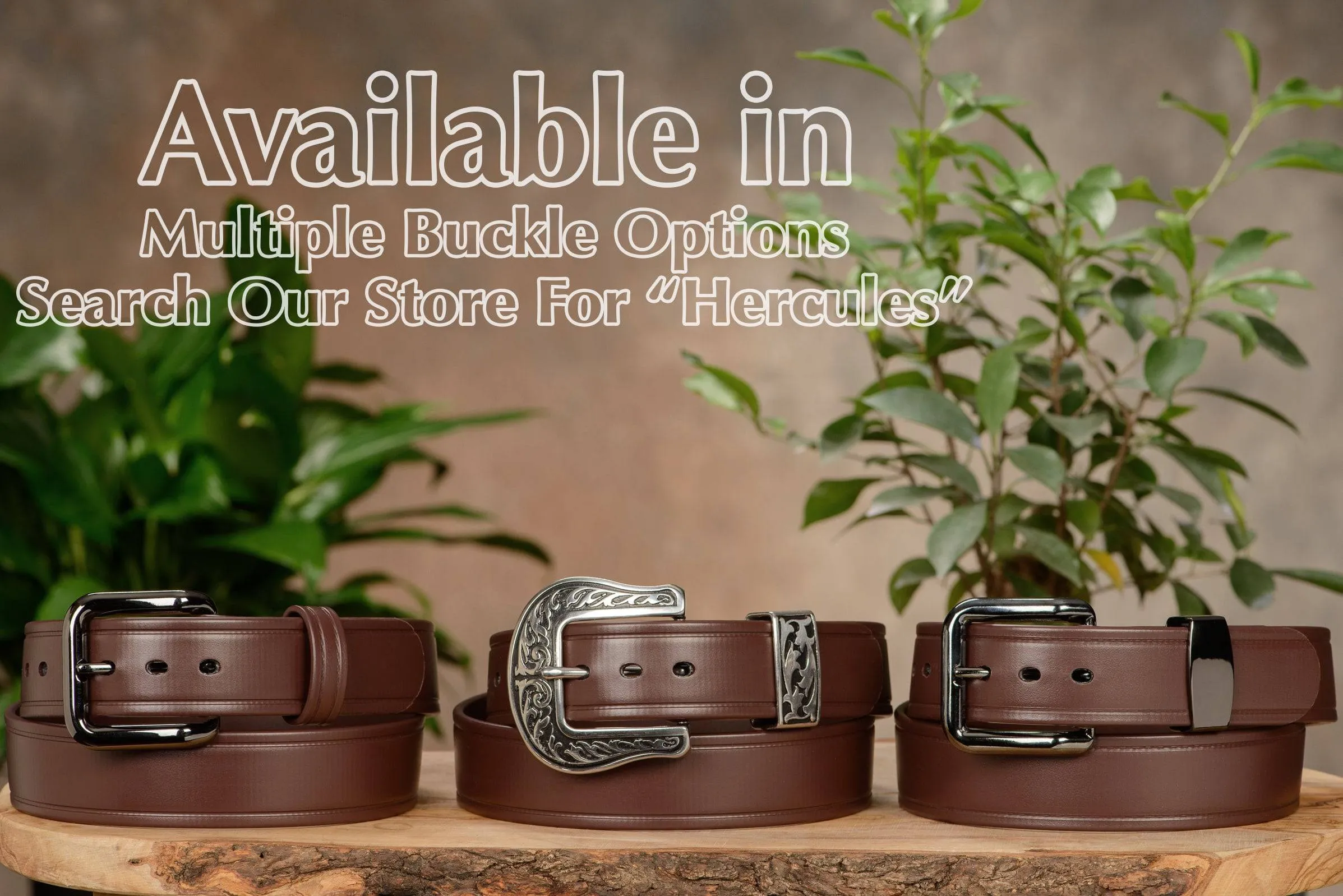 The Hercules Belt™ -  Brown Max Thick With Gunmetal Buckle 1.50" (H550BR)
