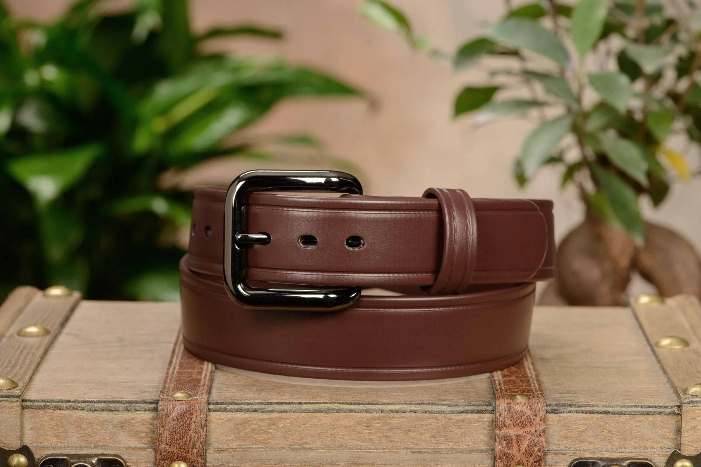 The Hercules Belt™ -  Brown Max Thick With Gunmetal Buckle 1.50" (H550BR)