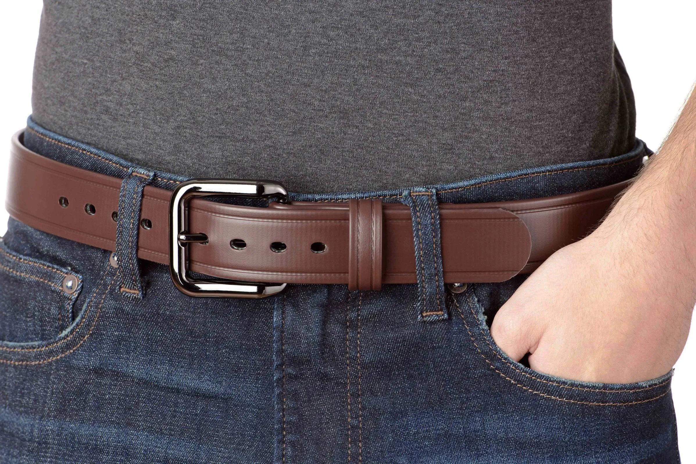 The Hercules Belt™ -  Brown Max Thick With Gunmetal Buckle 1.50" (H550BR)